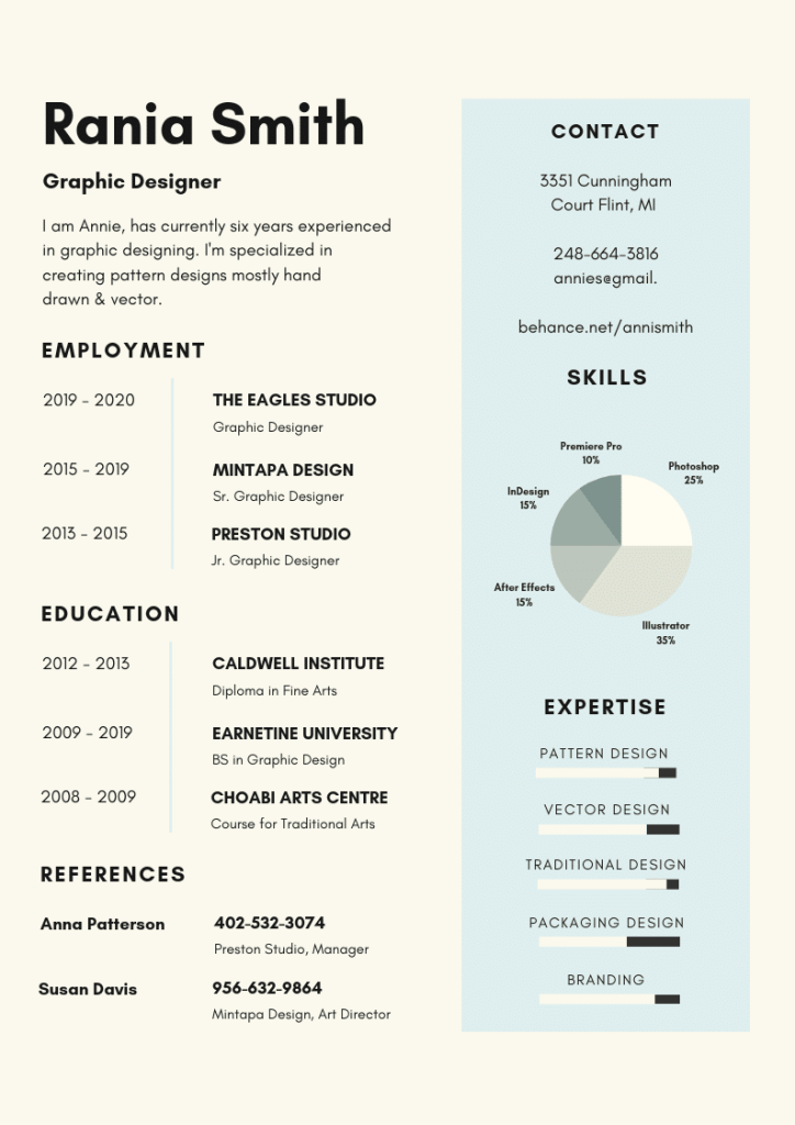 Template CV Infographic #4