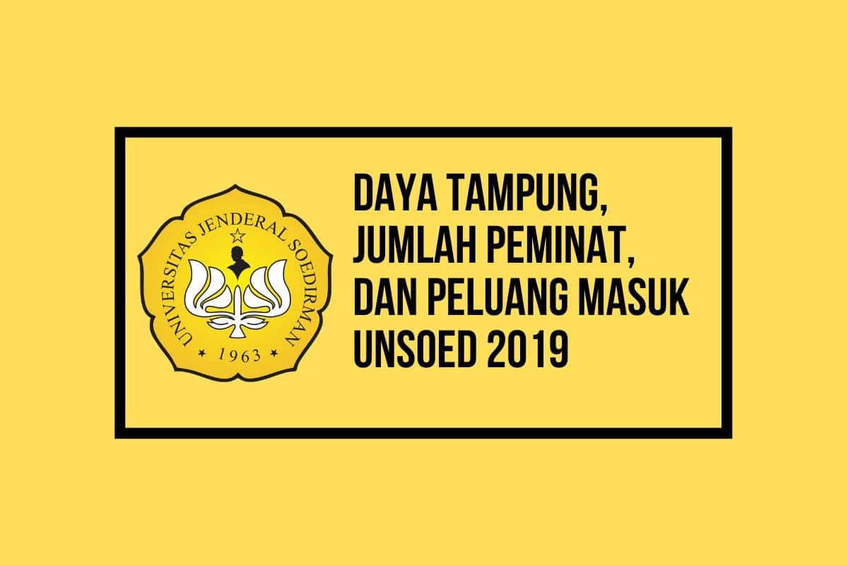 Daya tampung, jumlah peminat, dan peluang masuk UNSOED 2019